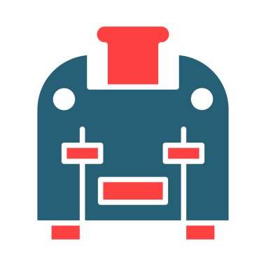 Kişisel ve ticari kullanım için tost makinesi sembolü iki renk simgesi