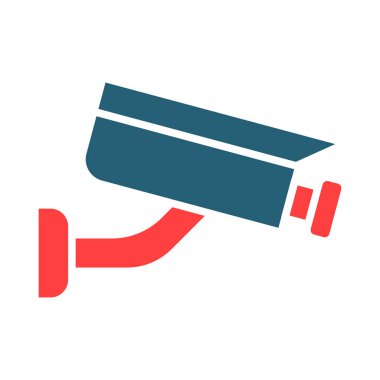 Kişisel ve ticari kullanım için CCTV Glyph İki Renk Simgesi
