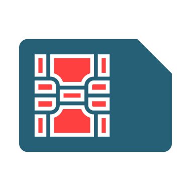 Kişisel ve ticari kullanım için Sim Glyph İki Renk Simgesi