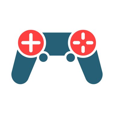 Kişisel ve ticari kullanım için Joystick Glyph İki Renk Simgesi