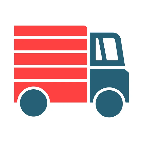 Παιδικό Φορτηγό Glyph Δύο Χρωμάτων Εικονίδιο Για Προσωπική Και Εμπορική — Διανυσματικό Αρχείο
