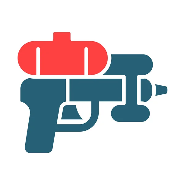 Όπλο Νερού Glyph Δύο Χρωμάτων Εικονίδιο Για Προσωπική Και Εμπορική — Διανυσματικό Αρχείο