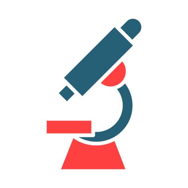 Kişisel ve ticari kullanım için 2 Renk Simgesi Mikroskop