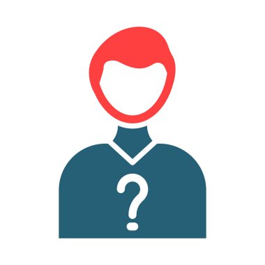 Kişisel ve ticari kullanım için Kayıp Kişi Sembolü İki Renk Simgesi