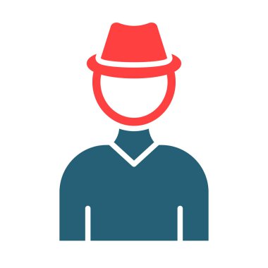 Kişisel ve Ticari Kullanım İçin Özel Dedektif Glyph İki Renk Simgesi