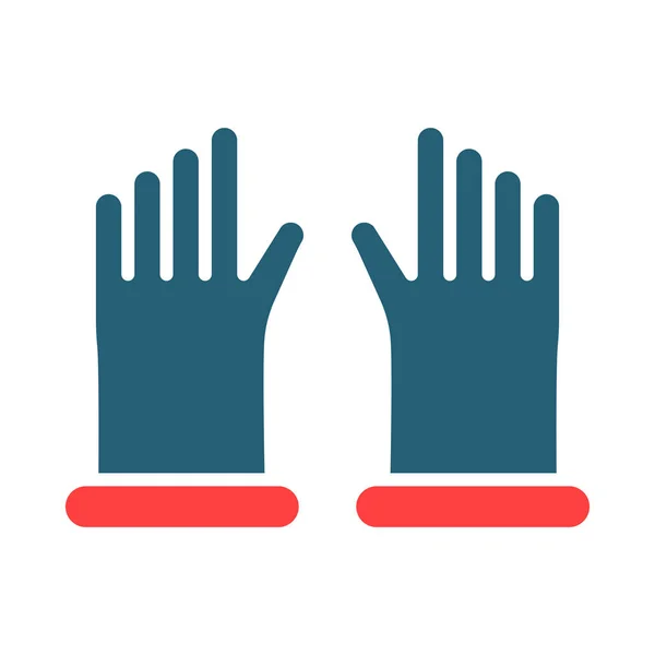 Handschuhe Glyph Two Color Icon Für Den Persönlichen Und Kommerziellen — Stockvektor
