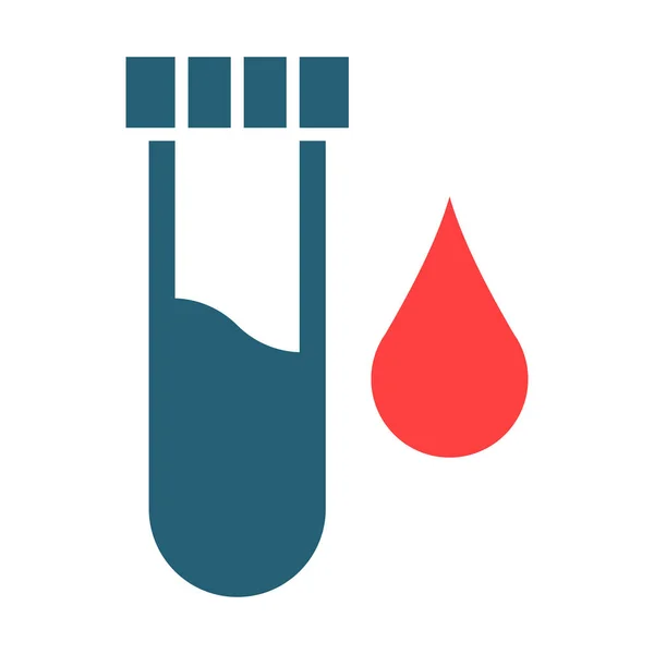 Vzorek Krve Glyph Dvě Barevné Ikony Pro Osobní Komerční Použití — Stockový vektor