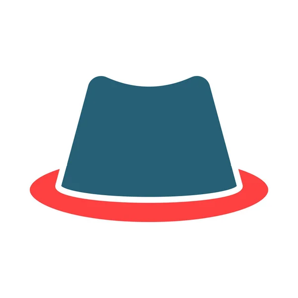Dedektif Şapka Glyph Kişisel Ticari Kullanım Çin Renk Simgesi — Stok Vektör
