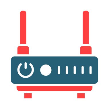 Kişisel ve ticari kullanım için Wifi Router Kabartma İki Renk Simgesi