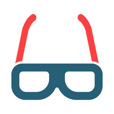 Kişisel ve ticari kullanım için 3d Gözlük İki Renk Simgesi