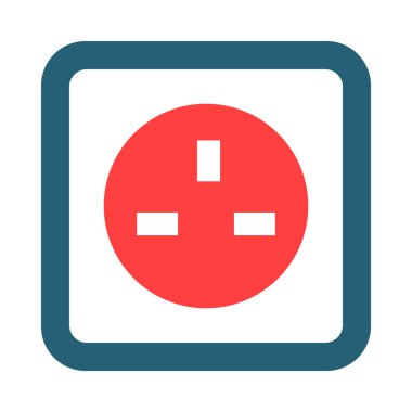 Kişisel ve ticari kullanım için Duvar Soketi Kabartması İki Renk Simgesi