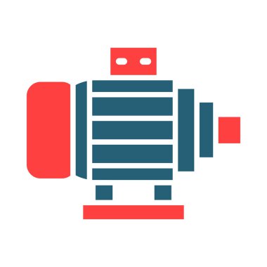 Kişisel ve ticari kullanım için Motor Glyph İki Renk Simgesi