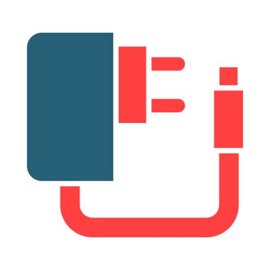 Kişisel ve ticari kullanım için Adaptör Kabartma İki Renk Simgesi