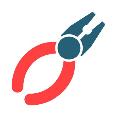 Kişisel ve Ticari Kullanım İçin Pense Kabartması İki Renk Simgesi