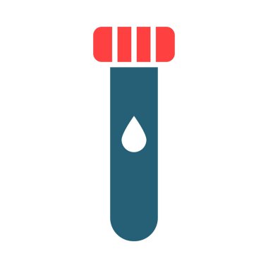 Kişisel ve ticari kullanım için kan örneği kabartma iki renk simgesi