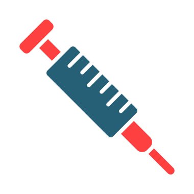 Kişisel ve ticari kullanım için Şırınga Kabartması İki Renk Simgesi