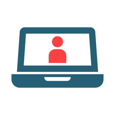Kişisel ve ticari kullanım için Laptop Glyph İki Renk Simgesi