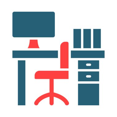 Kişisel ve Ticari Kullanım İçin Ofis Kabartması İki Renk Simgesi