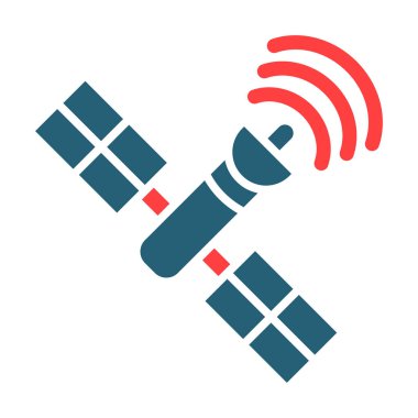 Kişisel ve Ticari Kullanım İçin Uydu Kabartması İki Renk Simgesi