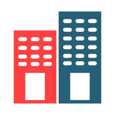 Kişisel ve Ticari Kullanım için Şirket Glyph İki Renk Simgesi