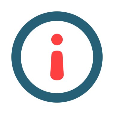 Kişisel ve Ticari Kullanım İçin Bilgi Simgesi İki Renk Simgesi