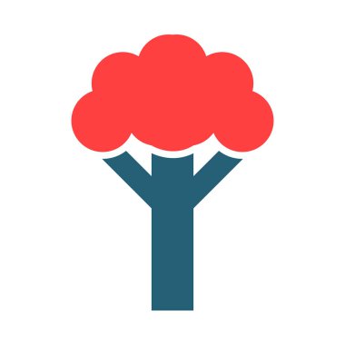 Kişisel ve ticari kullanım için Ağaç Kabartması İki Renk Simgesi