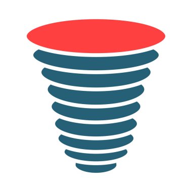 Kişisel ve ticari kullanım için Rüzgâr Fırtınası Sembolü İki Renk Simgesi