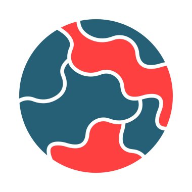 Kişisel ve ticari kullanım için Dünya Kabartma İki Renk Simgesi