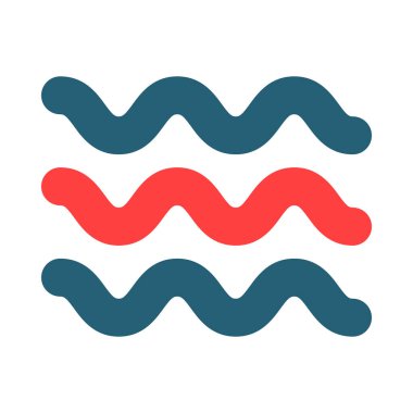 Kişisel ve ticari kullanım için Wave Glyph İki Renk Simgesi