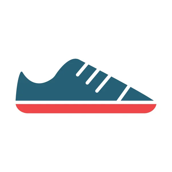 Обувь Глиф Два Цвета Значок Личного Коммерческого Использования — стоковый вектор
