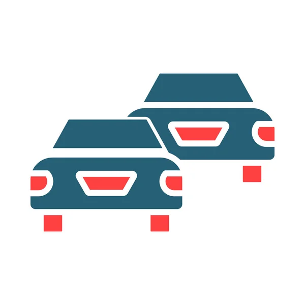 Traffic Jam Glyph Δύο Χρωμάτων Εικονίδιο Για Προσωπική Και Εμπορική — Διανυσματικό Αρχείο