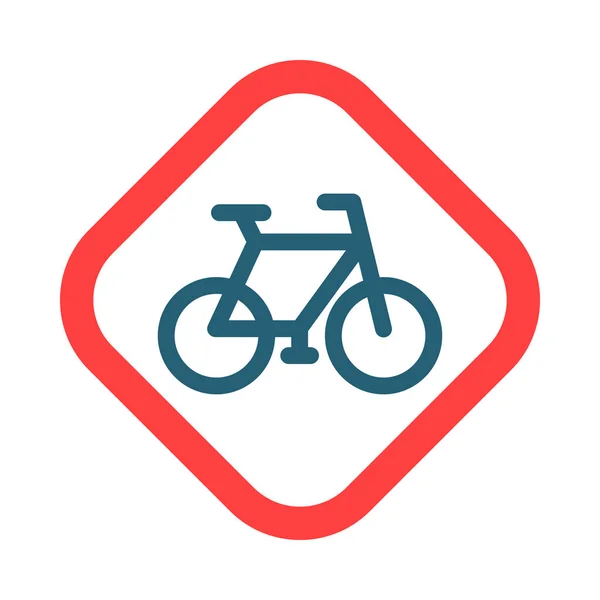 Icône Bicyclette Glyphe Deux Couleurs Pour Usage Personnel Commercial — Image vectorielle