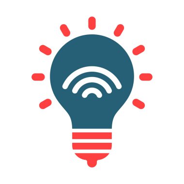 Kişisel ve ticari kullanım için Akıllı Işıklandırma Simgesi İki Renk Simgesi