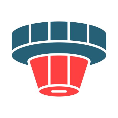 Kişisel ve ticari kullanım için duman dedektörü Glyph İki Renk Simgesi