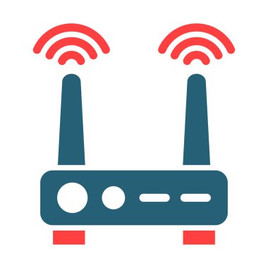 Kişisel ve ticari kullanım için Wifi Router Kabartma İki Renk Simgesi