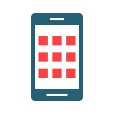 Kişisel ve ticari kullanım için Mobil Uygulama Kabartması İki Renk Simgesi