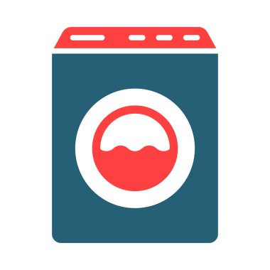 Kişisel ve ticari kullanım için Çamaşır Makinesi Kabartma İki Renk Simgesi