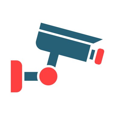 Kişisel ve ticari kullanım için iki renk simgesi güvenlik kamerası simgesi