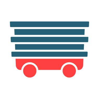 Kişisel ve ticari kullanım için Kömür İşareti İki Renk Simgesi