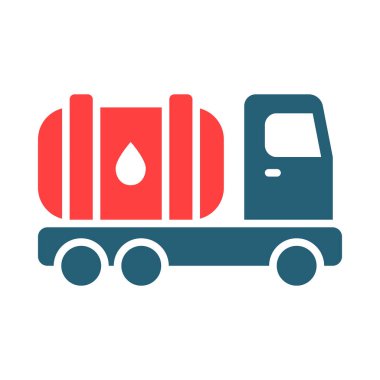 Kişisel ve ticari kullanım için Tanker Glyph İki Renk Simgesi