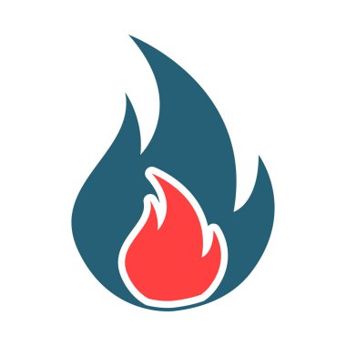 Kişisel ve ticari kullanım için iki renk simgesini ateşle