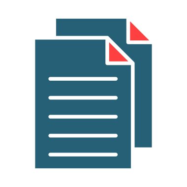 Kişisel ve Ticari Kullanım İçin Dosya Kabartma İki Renk Simgesi