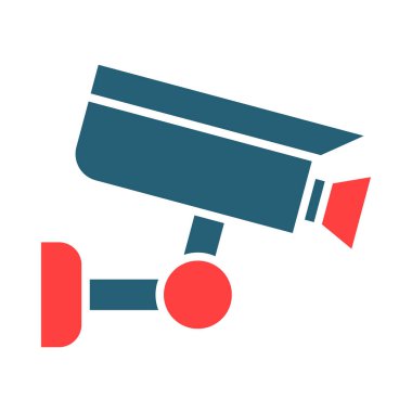 Kişisel ve ticari kullanım için CCTV Glyph İki Renk Simgesi