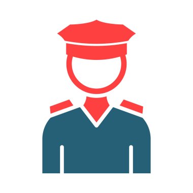 Kişisel ve Ticari Kullanım İçin Polis Sembolü İki Renk Simgesi