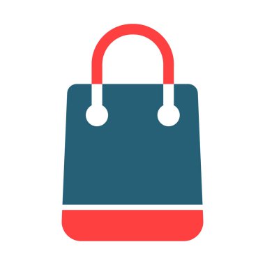 Kişisel ve ticari kullanım için Alışveriş Torbası Kabartma İki Renk Simgesi