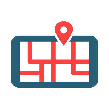 Kişisel ve ticari kullanım için Gps Glyph İki Renk Simgesi