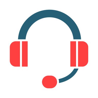 Kişisel ve Ticari Kullanım İçin Müşteri Hizmetleri Kabartması İki Renk Simgesi