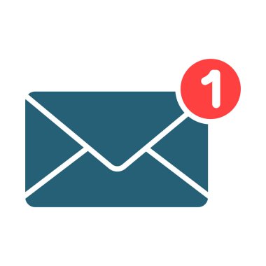 Kişisel ve Ticari Kullanım İçin İleti Kabartması İki Renk Simgesi