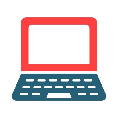Kişisel ve ticari kullanım için Laptop Glyph İki Renk Simgesi