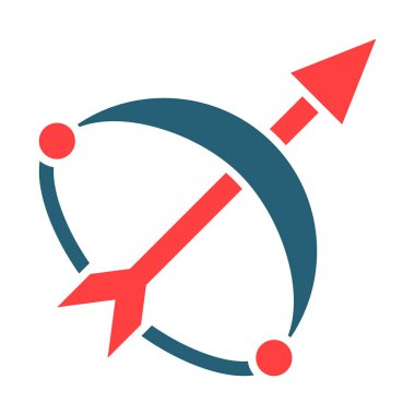 Okçuluk Sembolü Kişisel ve Ticari Kullanım İçin İki Renk Simgesi